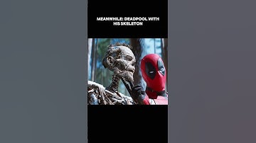 Deadpool with skeleton 🥶🥵 #reels  #shorts #marvel #mcu #shortsfeed #deadpool3