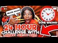 24 Hour Challenge With The LONGEST ACRYLIC NAILS EVER! **GONE COMPLETELY WRONG** (NEVER AGAIN)