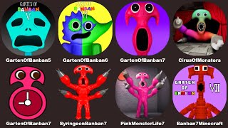 Garten of Banban 7 Mobile+Minecraft,Garten of Banban 5 Mobile,Garten of Banban 6,Pink Monster Life 7