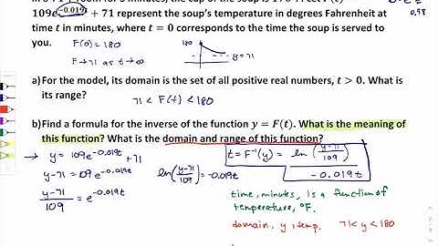 Screencast 3.4.5 Problem Solving - Finding the inverse of an exponential function