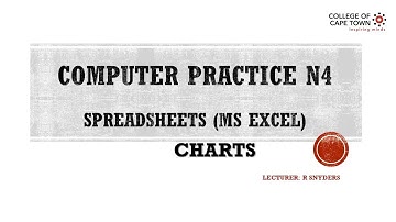 COMPUTER PRACTICE N4  :EXCEL CHARTS -  SO6,LO6.1-6.3
