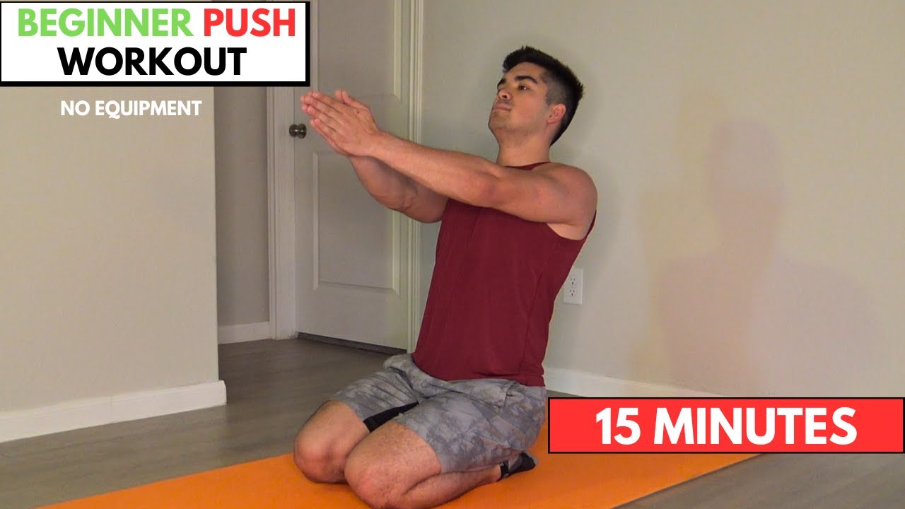 15 MIN UPPER BODY WORKOUT - NO EQUIPMENT (CHEST, SHOULDERS & TRICEPS ...