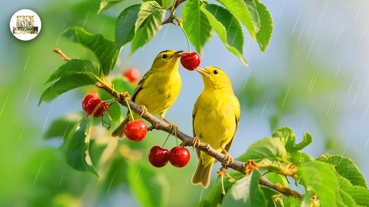 🌙 Deep Sleep Therapy - Piano, sound of flowing stream & Birdsong for Insomnia Relief 🎹🌧️😴