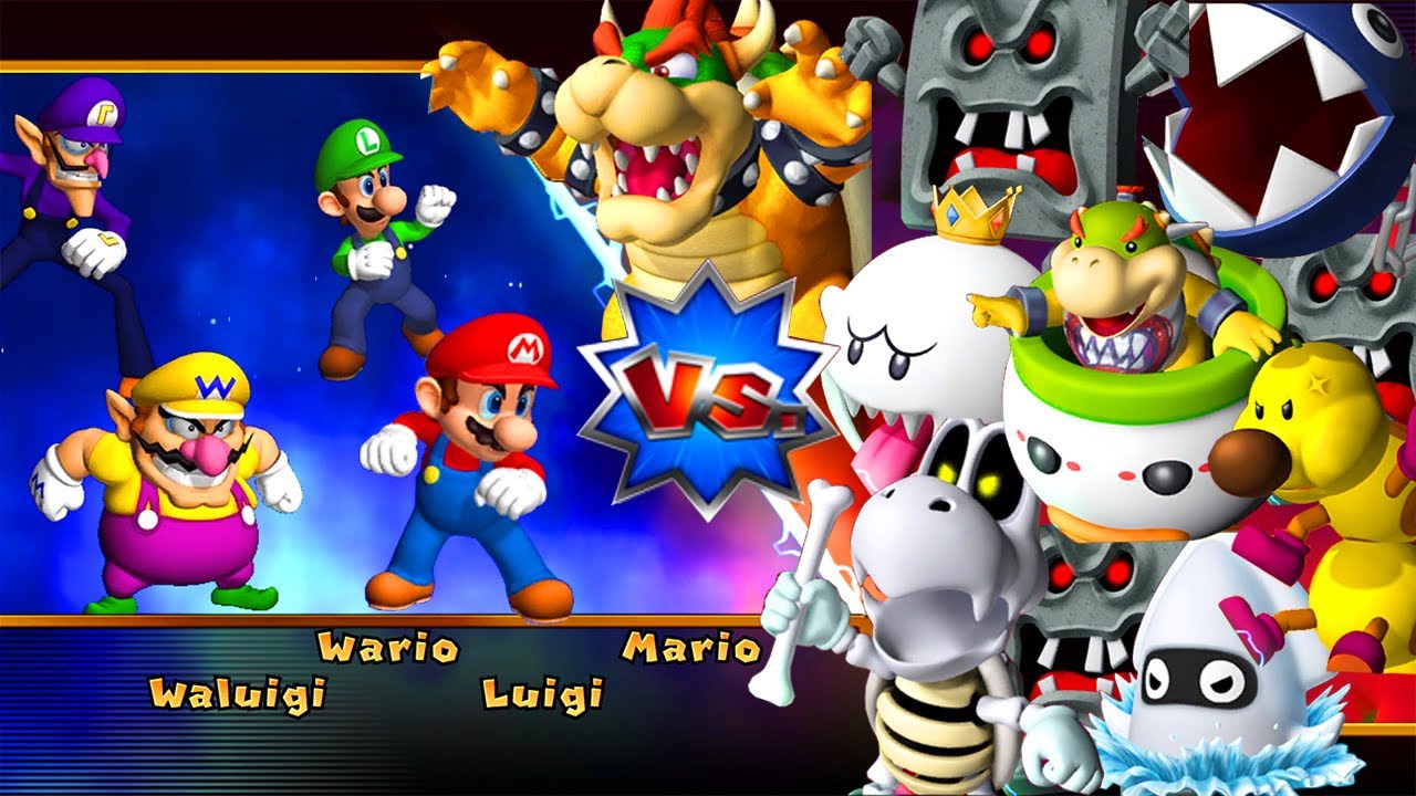 Mario Party 9 Boss Rush - Mario vs Luigi vs Wario vs Waluigi (Master Difficulty)