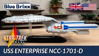 The giant USS Enterprise NCC-1701-D with almost 2,000 parts! Display Model from BlueBrixx-Pro