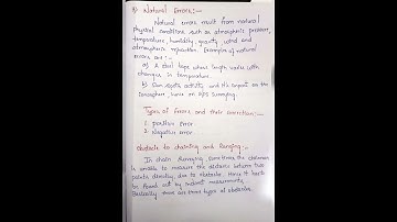 SURVEYING 1 - SOURCES OF ERRORS