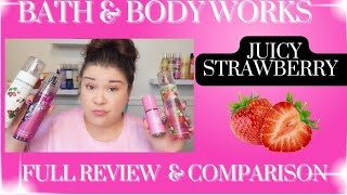 Juicy Strawberry 🍓 Bath & Body Works Review & Comparison — Their WORST Strawberry Ever?!