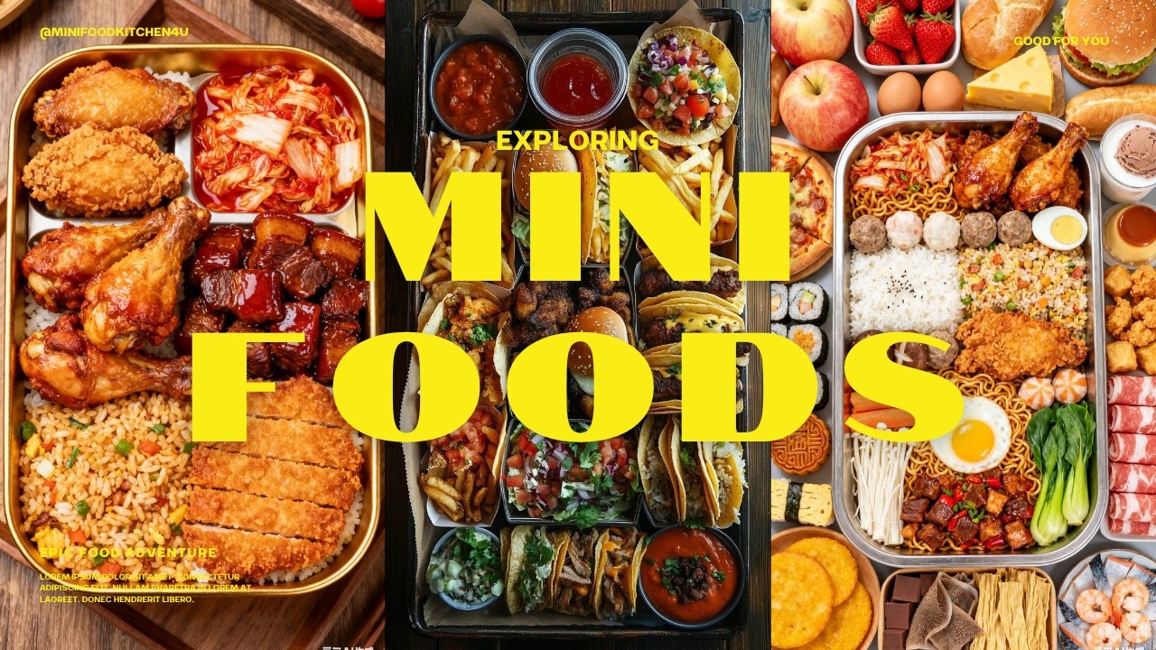 Small Food Examples Tiny Food from Around the World — Korean, Japanese, Steak, Desserts ...