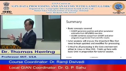 (Day 1, Session 1) GPS Processing and Analysis using GAMIT/GLOBK