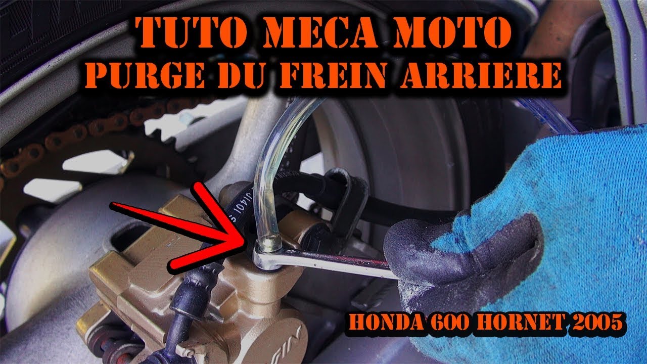 Tuto Méca Moto Hornet PURGE DU FREIN ARRIERE 