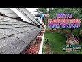 Gutter Cleaning - from the roof using Guardian retractable lanyard