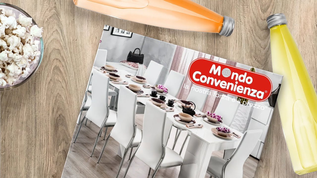 Tavolo consolle allungabile FEDERICA e sedia NANCY | MONDO CONVENIENZA -  YouTube
