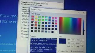 Not My Fault Bsod Color Test