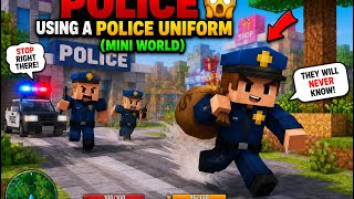 Tried Escaping Police Using a Police Uniform 😱 (Mini World)#minecraft #partycraftgame #vishnugaming