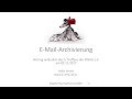 MVP Haiko Hertes über Mail-Archivierung in Office 365 / MailStore - Windows Server Usergroup Leipzig