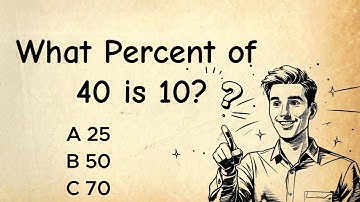What Percent of 40 is 10? (In Just 3 Seconds!)