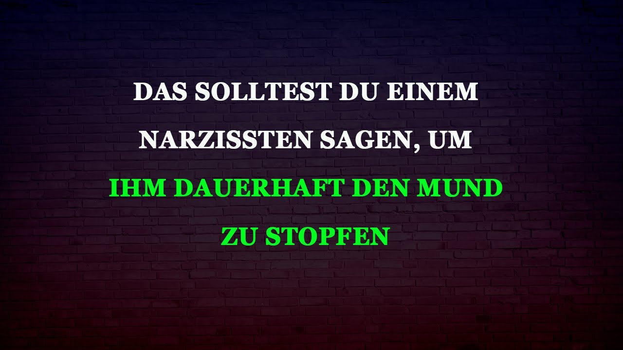Was du einem Narzissten sagen musst, um ihn dauerhaft zum Schweigen zu bringen