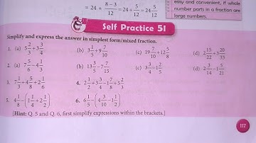 new learning composite maths class 6 self practice 5 i| schand maths class 6 ex  5i | fraction