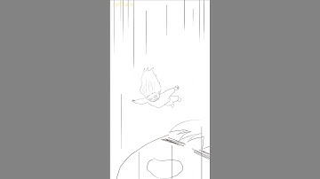 Floating little girl rough animation #shorts #youtubeshorts #animation