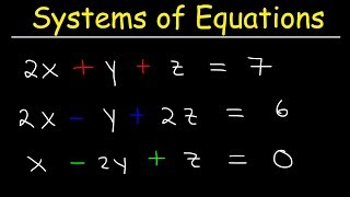 Solving Systems of Equations With 3 Variables & Word Problems screenshot 1