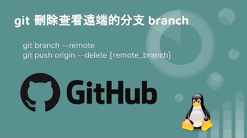 git 指令教學 - 刪除查看遠端的分析 branch