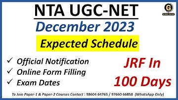 NTA UGC NET Schedule for December 2023 | Best Course for NET Paper 1 | Tricks to qualify NET