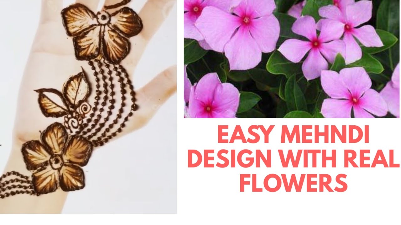 New mehndi design using real flowers new latest mehndi design 2020