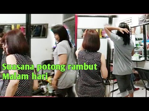  Potong  rambut  dua model di  Malam hari  YouTube