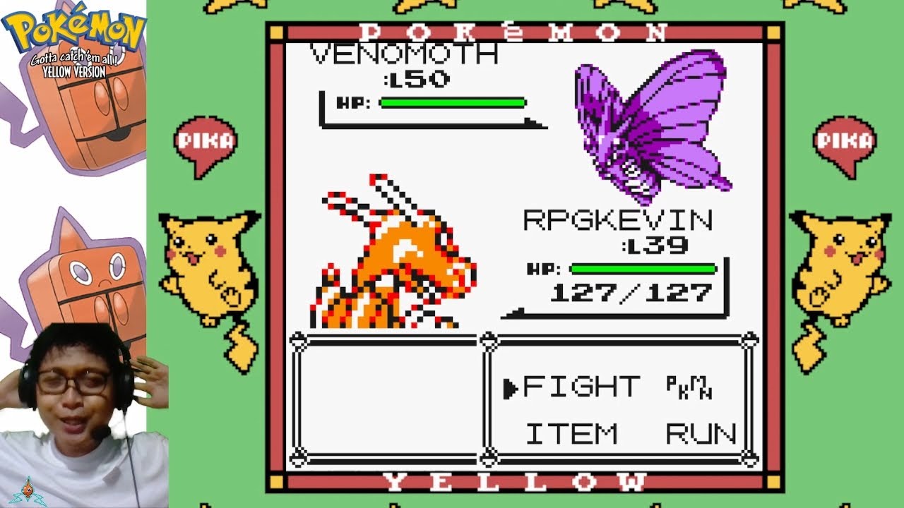Levelnya Gile Lu NDRO VS GYM Leader Koga ! Pokemon Yellow Part 13