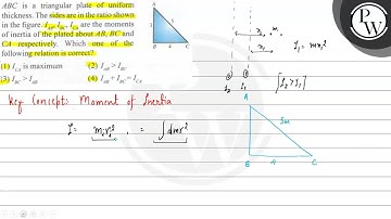 \( A B C \) is a triangular plate of uniform thickness. The sides are in the ratio shown in the ...