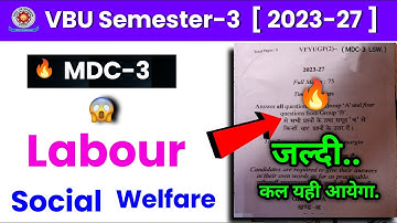 labour and social welfare vbu sem 3| labour and social welfare sem 3 | MDC labour and social welfare