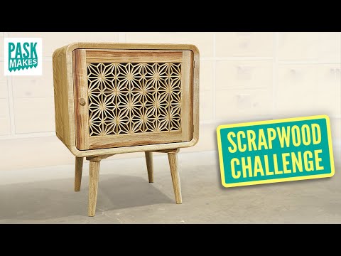 Making Furniture with Rounded Corners - Kumiko Bedside Table - Scrapwood Challenge ep51