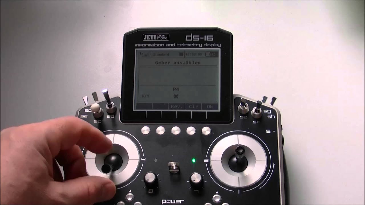 Jeti Sender DS-16, Motorzeit Uhr Einrichtren