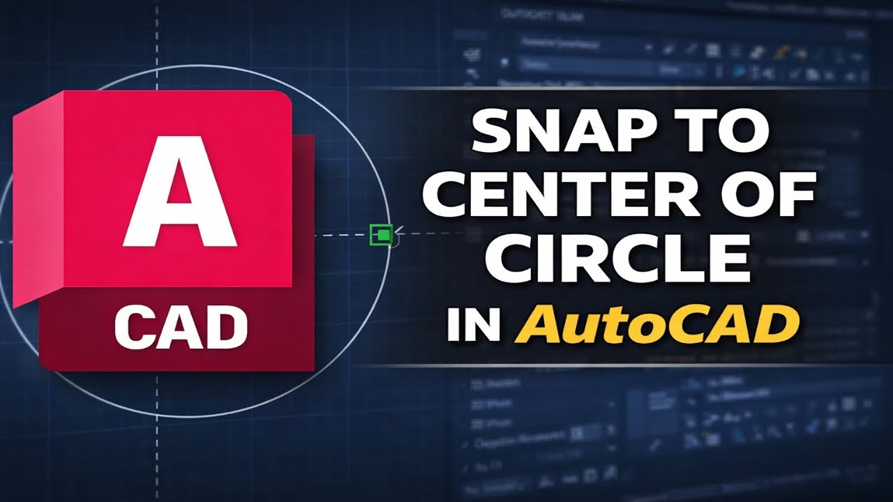 How To Snap to Center of Circle in AutoCAD (2026)