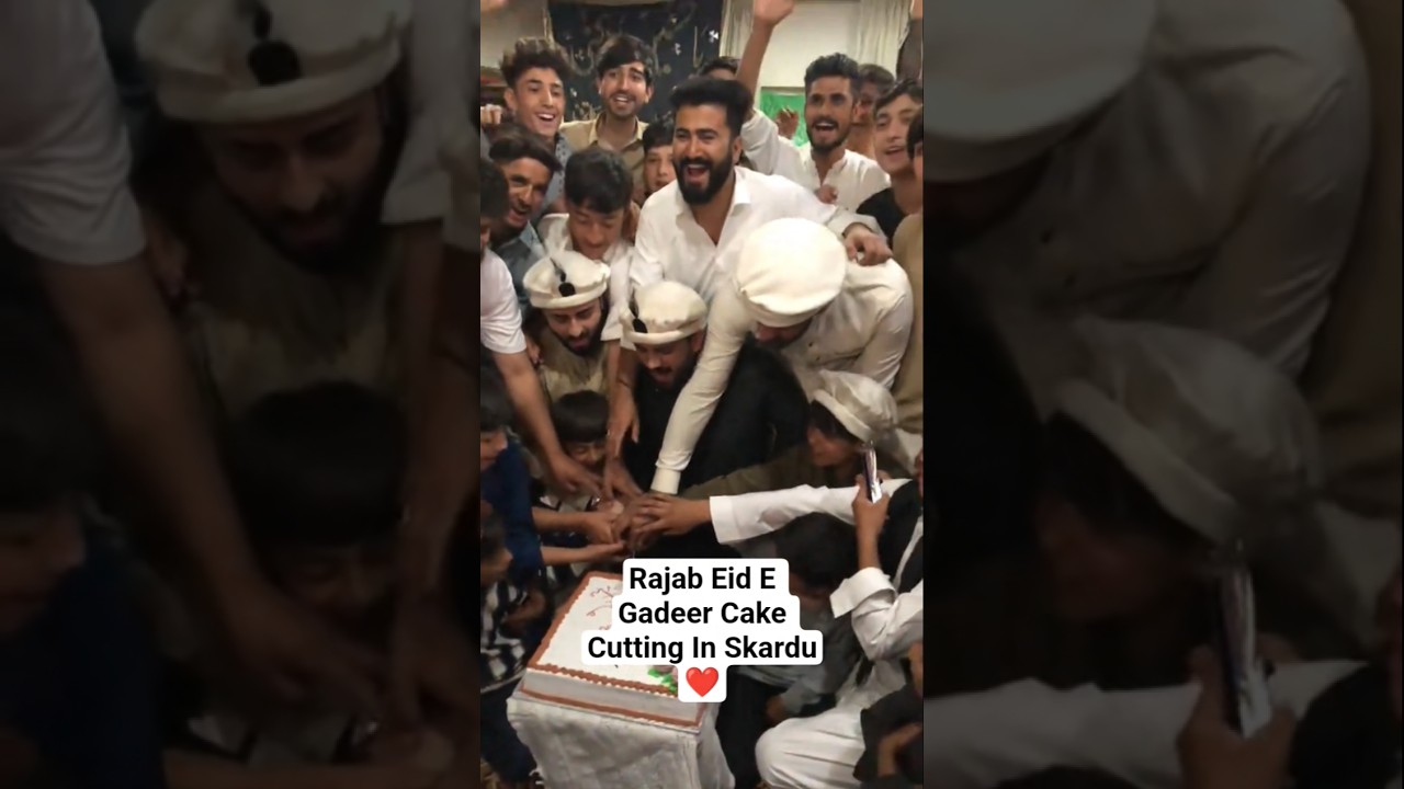 Rajab Eid E Gadeer Cake Cutting In Skardu❤️ #rajabbutt #viral #youtube #short
