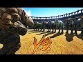 20 GOLEMS VS 10 GIGANOTOSAURUS ! | ARK: Survival Evolved !