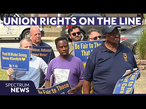 Louisville union workers protest Trump's executive order on collective bargaining
