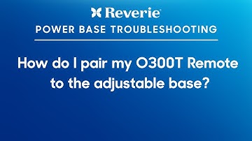 How do I pair my O300T Remote to the adjustable base?