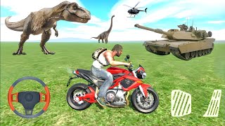 Military Soldiers VS Dinosaur in Indian Bike Driving 3D Simulator - Android Gameplay screenshot 4