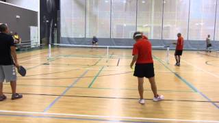 New Century Pickleball Tournament. 4.5-5.0 Mixed. Wempe Berggren v Nguyen Metcalf Bronze Match