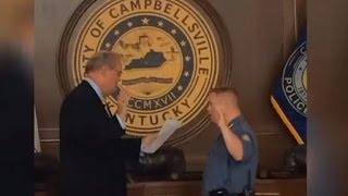 Man With Down Syndrome Gets Sworn In As Police Officer For A Day