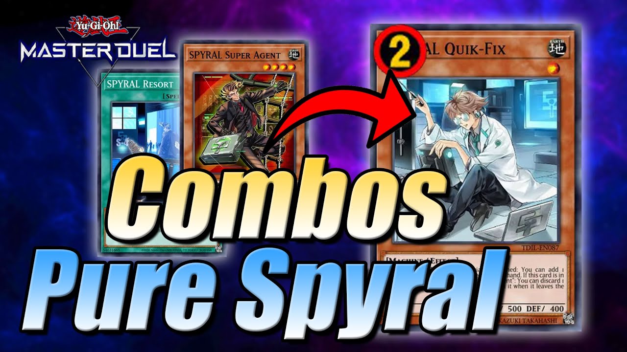 QUICK-FIX TO 2!!! NO FIBRAX!!! PURE SPYRAL COMBOS FOR MASTER DUEL! - Yu-Gi-Oh!