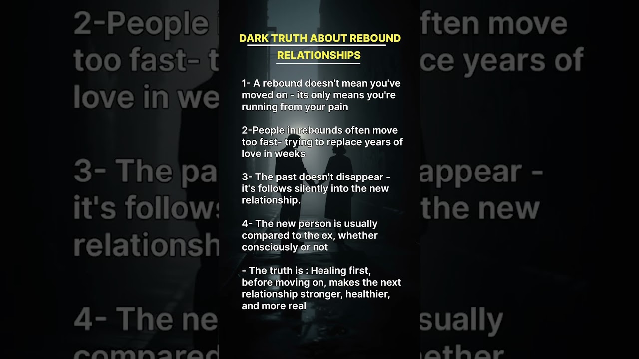 The Dark Truth About Rebound Relationships