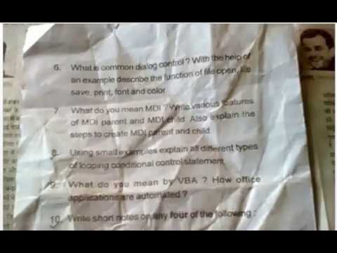 BNMU BCA 4th sem V B QUESTION PAPER