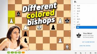 ANALIZE WITH ME! Find my mistake at the end! Endgame, Different colored bishops