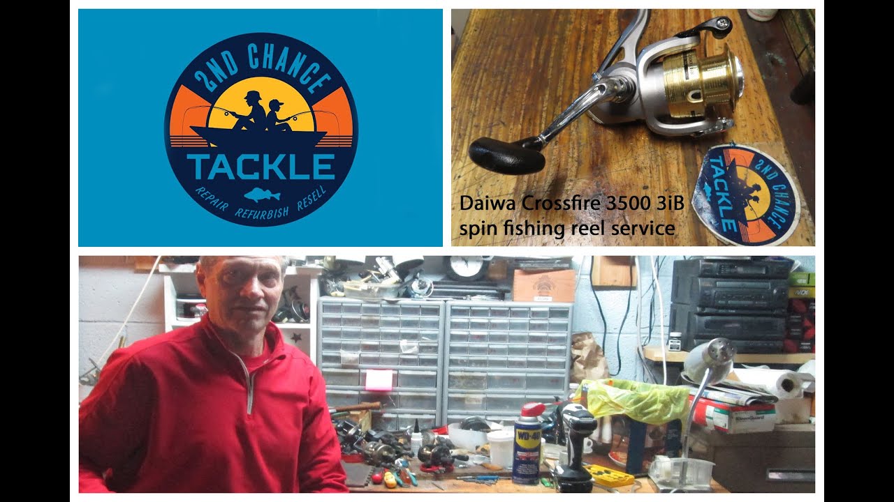 Daiwa Crossfire 3500 3iB sping fishing reel how to service 