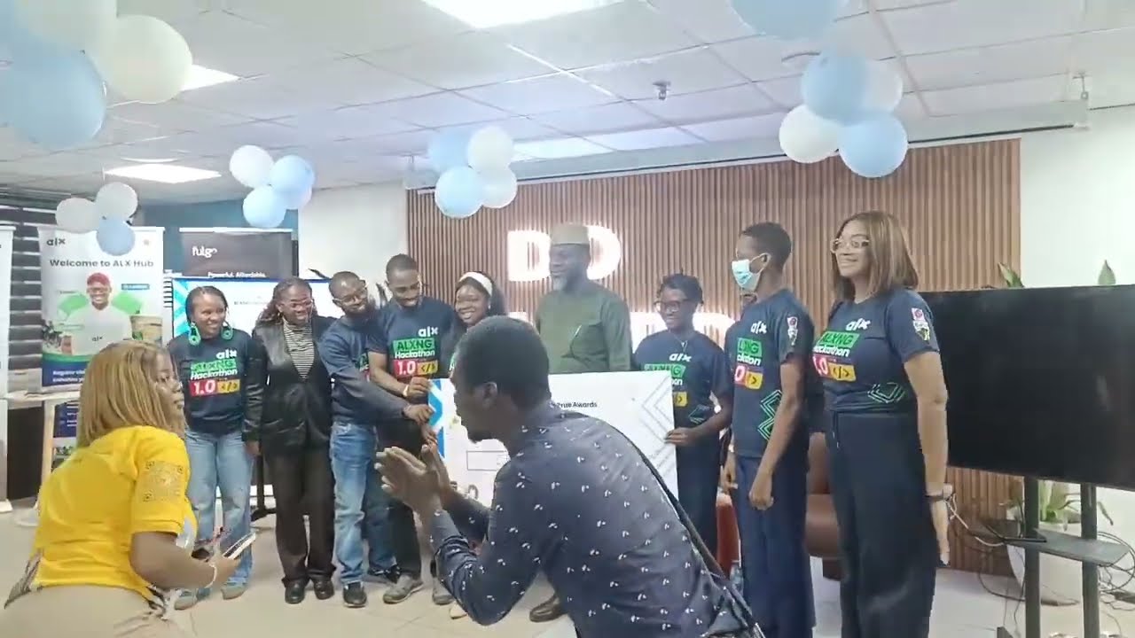 The moment my team ChronoCrew was announced first runner up at the ALX first ever 3-weeks Hackathon
