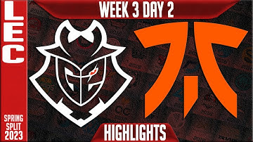 G2 vs FNC Highlights | LEC Spring 2023 W3D2 | G2 Esports vs Fnatic