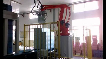 TAIHO robot palletizing ,carton（clamp gripper+3 cartons a time）brucexiao@colorsort.cn