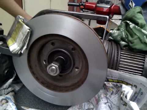 Lancer Front Disc Brake being Skimmed